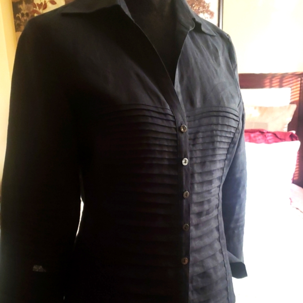 Tracy M. Linen Women's Blouse